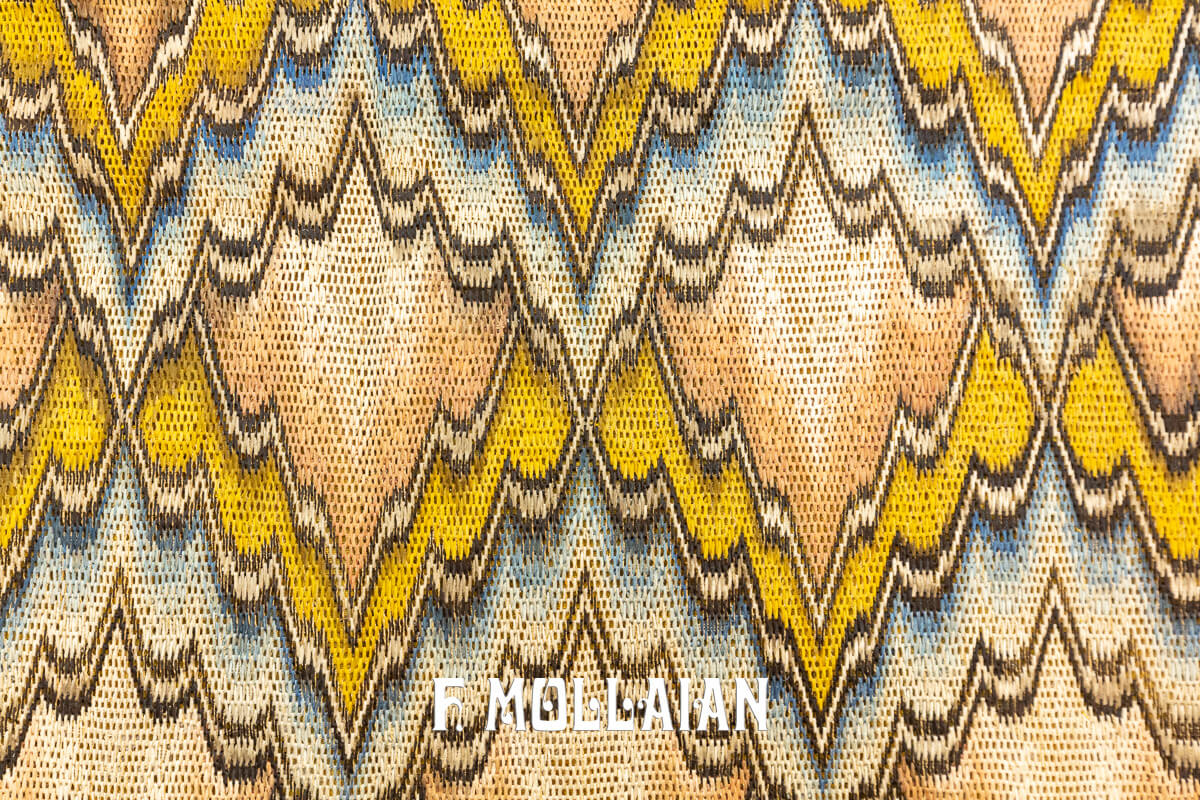 Tessuto Bargello Italiano Colore Beige/Dorato n°:478720